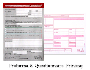 Image: Proforma & Questionnaire Stationery